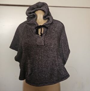 Women's Gray Hooded Blouse